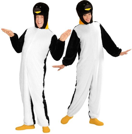 Widmann Pinguin Kostuum Dieren Onesie Pluche Pinguin Kostuum Medium / Large Carnaval kostuum Verkleedkleding