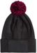 Beechfield Bonnet Snowstar Patch Enfant - Noir/Rouge Classique - 3-8 ANS