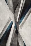 Safavieh Modern Graphic Indoor Geweven Vloerkleed, Hollywood Collectie, HLW710, in Grijs & Wintergroen, 160 X 229 cm