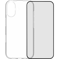 BlueBuilt Back Cover iPhone 17 Transparant + BlueBuilt iPhone 17 Screenprotector Glas