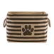 Bone Dry Gestreepte Paw Patch Bin, Medium Rechthoek, Bruin