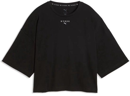 Puma Dames-T-shirt Puma X Hyrox Zwart Katoen Korte Mouw Logo M