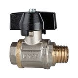 RIEGLER 103294-3340.14 kogelkraan zware uitvoering, vleugelgreep, IG/AG, MS vern., G/R 1/2, 1 stk