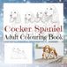 Cocker Spaniel adult colouring book