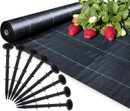 Viking Choice Agrotextiel Anti-worteldoek - 1,1 x 50 m - 50 Grondpinnen