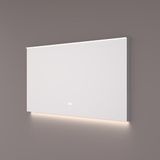 HIPP Design Spiegel met 45 Graden LED Strip Boven en Indirecte Verlichting Onder 100 x 70 x 3 cm met Touch Dimmer Spiegelverwarming en Kleurenwissel