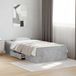 Maison Exclusive Lit de luxe avec rangement, coloris gris béton, dimensions 80 x 200 cm, fabriqué en panneaux de particules