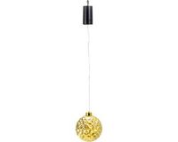 Merkloos IKO Verlichte Kerstbal Kunststof - Goud - Aan Draad - 12 cm - LED Lampjes - Warm Wit