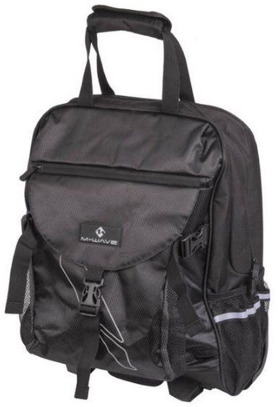 M-wave Amsterdam Tr S - Fietstas - 15L - Zwart - Polyester - Achter - Stadsfiets