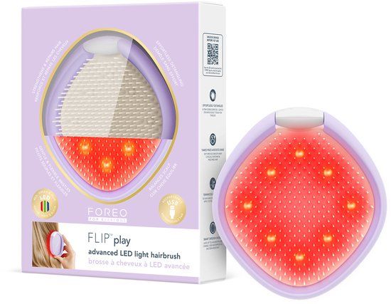FOREO FLIP Play Geavanceerde LED-haarborstel – Haarverzorgingsborstel voor haargroei en hoofdhuidverzorging - I Lilac You!