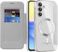 Techsuit Hoesje geschikt voor Samsung Galaxy A15 4G/5G - SmartMag Book Wallet Case - Geschikt voor MagSafe - Grijs