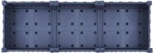 vidaXL Plantenbak met wielen Blauwgrijs 120 x 40 x 29 cm Kunststof