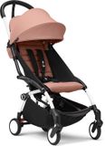 Stokke YOYO3 kinderwagen vanaf 6 maanden - Inclusief wit frame / Ginger zitkussen + luifel