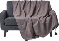 Homescapes Rajput sprei, 100% katoen, grijs, 150 x 200 cm