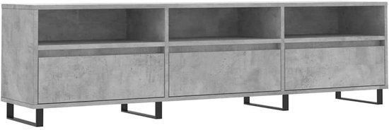 vidaXL Tv-meubel 150x30x44,5 cm bewerkt hout betongrijs