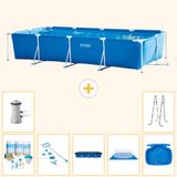 Intex Rechthoekig Frame Zwembad - 450 x 220 x 84 cm - Blauw