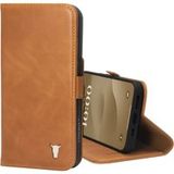 TORRO Étui portefeuille en cuir premium pour iPhone 15 avec support et emplacements pour cartes - Marron clair