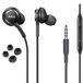 ElloGear OEM Oordopjes Stereo Hoofdtelefoon voor Samsung Galaxy S10 S10e Plus A31 A71 Kabel - Ontworpen door AKG - met microfoon en volumeknoppen (zwart)
