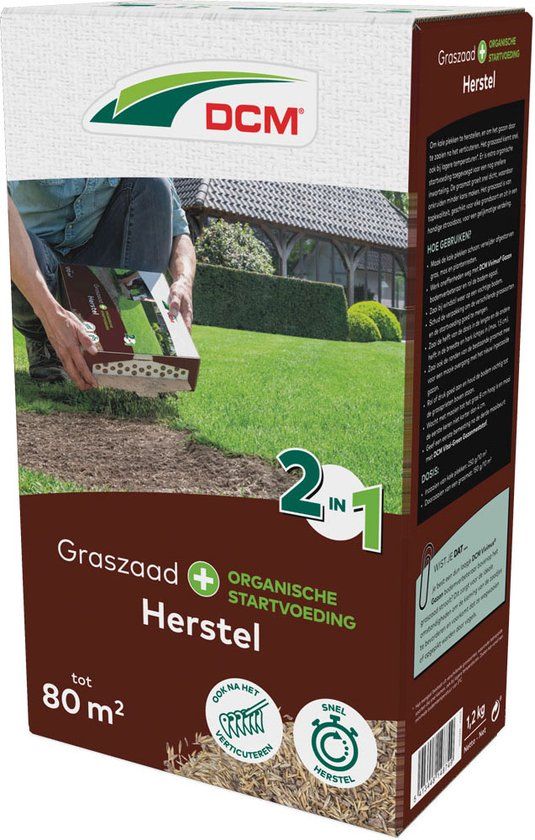 DCM Graszaad Plus Herstel - 1,2 kg - Tot 80 m²