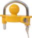 vidaXL - Aanhangwagenslot - met - 2 - sleutels - staal - en - aluminiumlegering - geel
