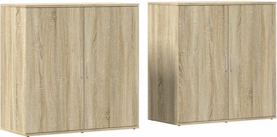 vidaXL Dressoir Sonoma Eiken Bewerkt Hout 79x38x80 cm