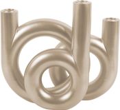 Present Time Kandelaar Rings Medium - Goud - 18x12x20cm - Scandinavisch - Polyresin