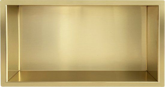 Wiesbaden Demis inbouwnis - 30 x 60 x 7 cm - Messing Geborsteld (Goud)