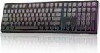 EPOMAKER TH108 - Clavier mécanique pleine taille - Tri-mode sans fil - Batterie 8000 mAh - Montage gasket - Hot-swap - Rétroéclairage RVB - Touches PBT - Gris