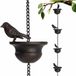 Bol Oiseau Chaîne de pluie – 240 cm – Décoration de jardin bronze