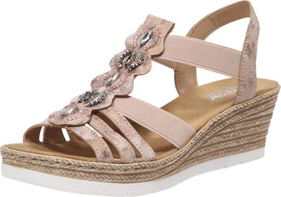 Rieker Dames Roze Plateau Sandalen - Maat 42