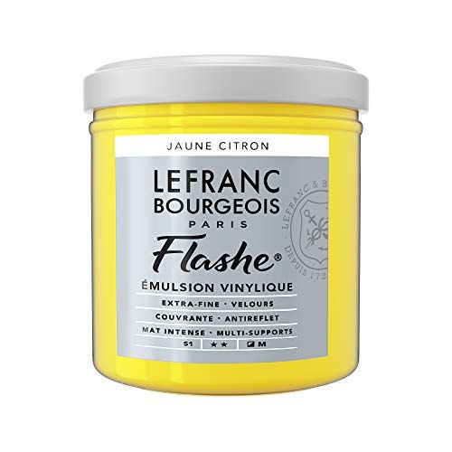 Lefranc Bourgeois Flashe Acryl- en Vinylverf - Lemon Yellow - 125ml