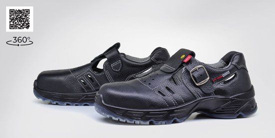 HKS Veiligheidssandaalschoen S1 Low Slipvast SRC-ESD - Zwart - Maat 48