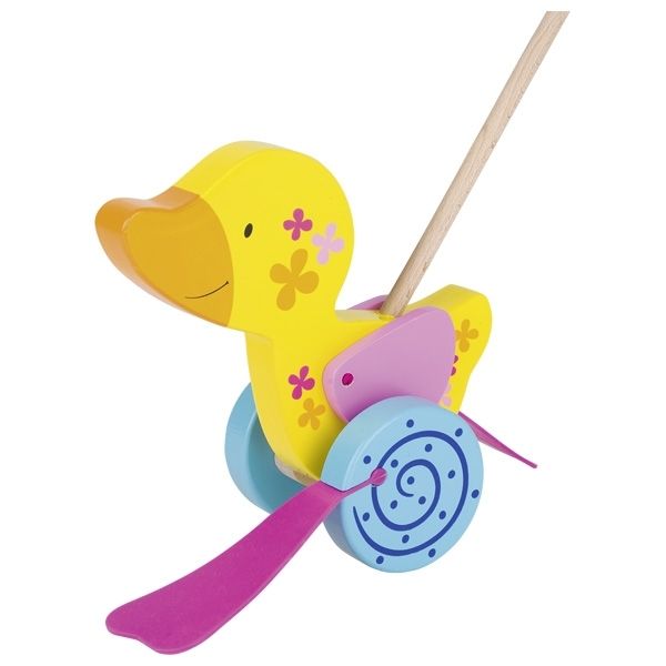 Goki 54913 Trekspeelgoed - blauw, geel, roze