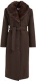 WE Fashion Veste pour femme avec imitation fourrure