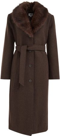 WE Fashion Veste pour femme avec imitation fourrure