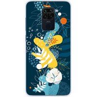 1001 coques Xiaomi Redmi Note 9 Sea flowers bedrukt siliconen hoesje