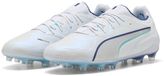 Puma King 20 Ultimate FG/AG Voetbalschoenen Mannen Zilver/Blauw Maat 41