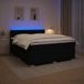vidaXL Lit boxspring avec matelas, noir, 160 x 200 cm, rembourré