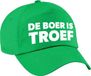 Bellatio Decorations Boer is troef pet groen Achterhoek festival cap voor volwassenen - festival accessoire