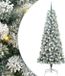 vidaXL Sapin de Noël artificiel pliable 300 LED Vert et Blanc 240 cm