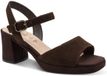 Tamaris WIDE FIT Dames Sandaaltje 8-88309-42 307 H-breedte Maat: 36 EU Bruin Leer Blokhak 5-7cm