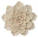 Blanche Décoration murale 3D en forme de fleur - En céramique avec crochet
