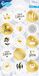 Funny Products Stickers Gold 20 X 10 Cm Goud 15 Stuks