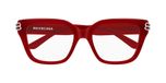 Balenciaga Bb0437o Lunettes de vue femme rouge carrées 54mm
