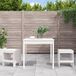 Maison Exclusive - Ensemble de jardin, 3 pièces, blanc, en pin massif