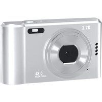 Aiorber Mini Digitale Camera met Draagkoord, CCD, 2,4 inch, 8x Zoom, Zilver