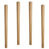 SO-TECH 4er Set Tafelpoot Eiken rauw H 710 mm/Ø 60/40 mm met draadeind M10