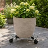 Kinzo Support de plantes sur roulettes – Rouleur pour plantes intérieur ou extérieur – Ø29 cm