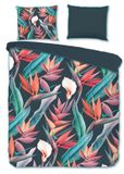 Good Morning dekbedovertrek bloemen en bladeren - 2 persoons 200x200/220 cm - Multi - 100% Katoen renforcé