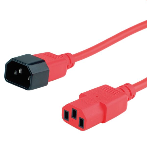 ROLINE stroomverlengkabel rood 1,8m